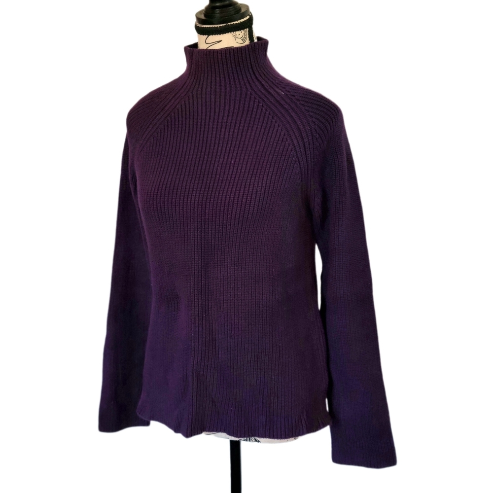 Vintage Jones Wear Women's Cotton Mock Turtleneck Sweater Size Small